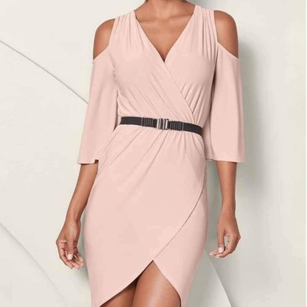 COPY - Cold Shoulder Belted Dress